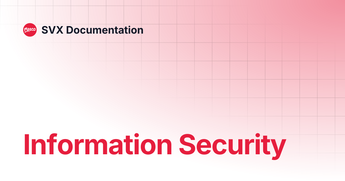 Information Security | SVX Documentation